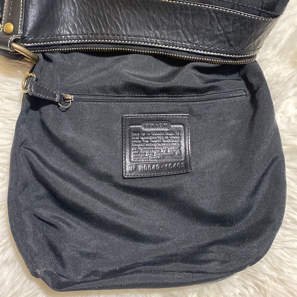 Vintage Coach‎ Black Fabric / Leather Crossbody Handbag H064910403 90’s - Picture 7 of 13